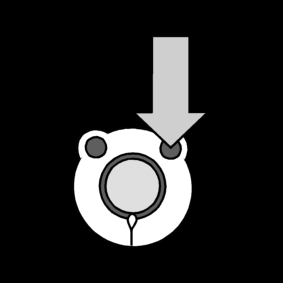 right mouse button: click / kidsball: right mouse button